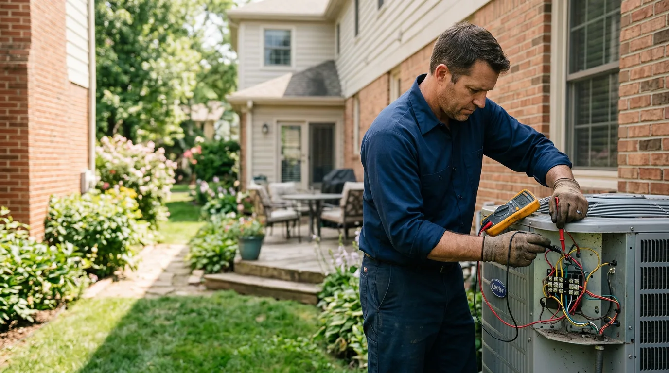 HVAC technician working near Grandfalls, TX